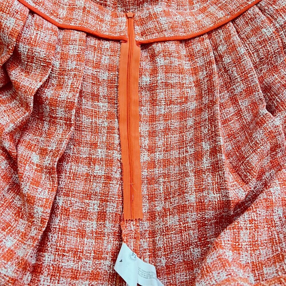 🎈HOST P 🎈 NEW ZARA Tweed Pleated Structured Mini High Waist Plaid Skirt, XXL - Picture 13 of 16